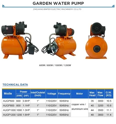 1.6HP 3800L/H Pompă de apă automată pentru irigarea grădinii