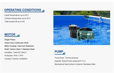 190l/min Pompă de apă pentru piscină Filtru de nisip Pompă electrică de apă SPA Filtru menajer Pompă de circulație pentru piscină