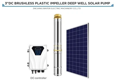 5.5m3/h 600w Solar DC Power Deepwell Pompa de apa pentru irigare